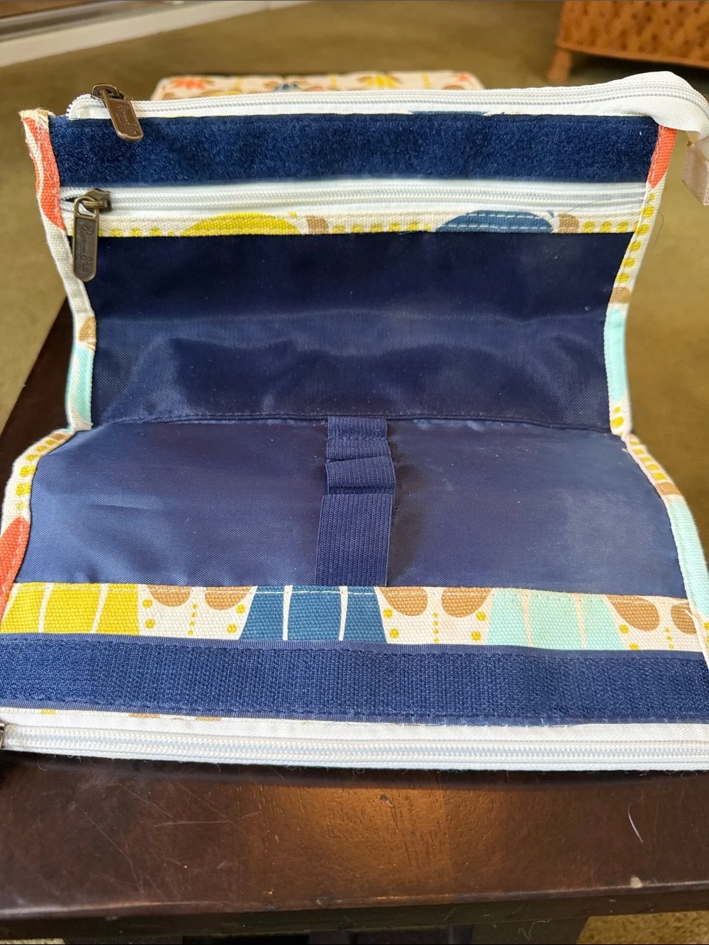 Primrose Hill Multicolor Floral Cosmetic Bag Set - Cream